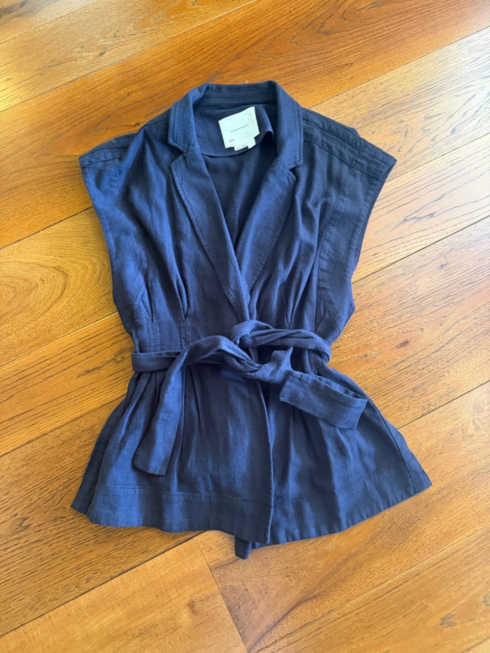 Anthropologie Washed Linen Vest - Picture 2 of 6